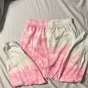Ivory Ella Pink and Blue Tie-Dye Joggers